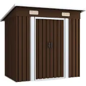 vidaXL Abri de jardin brun 194x121x181 cm Acier