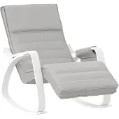 vidaXL Chaise à bascule Gris clair Tissu