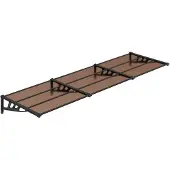 vidaXL Auvent de porte noir 297,5x90 cm Polycarbonate