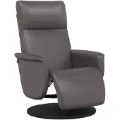 vidaXL Fauteuil relax avec repose-pieds Gris Similicuir