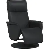 vidaXL Fauteuil relax avec repose-pieds Noir Similicuir