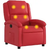 vidaXL Fauteuil de massage rouge similicuir