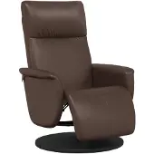 vidaXL Fauteuil relax avec repose-pieds Marron Similicuir