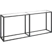 vidaXL Table console Transparent 180x35x75,5 cm Verre trempé