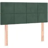 vidaXL Tête de lit vert foncé 90x5x78/88 cm velours