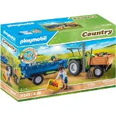 Playmobil Tractor With Trailer Argenté Enfants