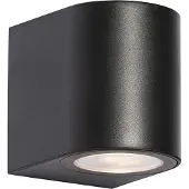 QAZQA Applique murale d'extérieur moderne en plastique noir ovale - Baleno
