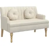 vidaXL Banc avec coussins 113x64,5x75,5 cm lin