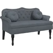 vidaXL Banc avec coussins Gris foncé 120,5x65x75 cm Velours