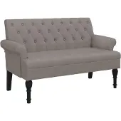 vidaXL Banc avec dossier taupe 120x62x75,5 cm tissu