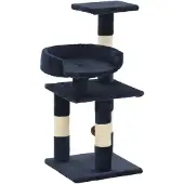 vidaXL Arbre à chat avec colonnes en sisal 65 cm bleu