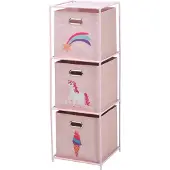 Storage solutions Regał z tekstylnymi pojemnikami do pokoju dziecięcego