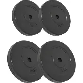 vidaXL Disques d'haltères 4 pcs. 30 kg ciment