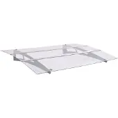 vidaXL Auvent de porte Argenté et transparent 120x90 cm Polycarbonate