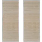 vidaXL Tapis rectangulaires Bambou naturel 2 pcs 120x180 cm