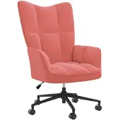 vidaXL Fauteuil relax rose velours