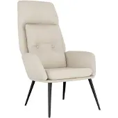 vidaXL Fauteuil relax Crème aspect daim