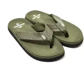 Brasileras Claquettes / Tongs 'Puff' vert foncé