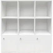 Vdd Armoire à compartiments Vakkie 9 compartiments armoire de rangement - bibliothèque - armoire murale - blanc