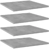 vidaXL Panneaux de bibliothèque 4 pcs gris béton bois d’ingénierie