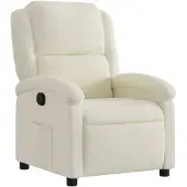 vidaXL Fauteuil relax crème velours