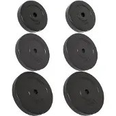 vidaXL Disques d'haltères 6 pcs. 30 kg ciment