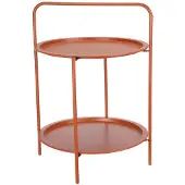 Progarden Table d'appoint ronde 50x66 cm terre cuite mate