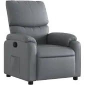 vidaXL Fauteuil relax gris similicuir