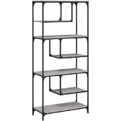 vidaXL Bibliothèque sonoma gris 81x36x176 cm bois d'ingénierie