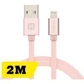 Swissten Câble de données textile USB / Lightning 2.0 M (2 m, USB 2.0)