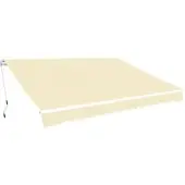 vidaXL Store banne 600 cm blanc crème