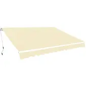 vidaXL Store banne 400 cm blanc crème