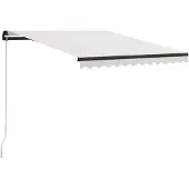 vidaXL Store rétractable manuel 300 x 250 cm Crème