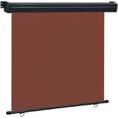 vidaXL Marquise latérale de balcon 165x250 cm Marron