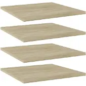 vidaXL Panneau de bibliothèque 4pcs Chêne sonoma 40x40x1,5cm Aggloméré