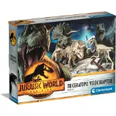 Clementoni Jurassic World 3 - Kit d'excavation Triceratops & Velociraptor