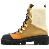 Kazar Bottines à lacets beige / or / orange / noir