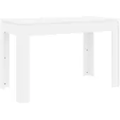 vidaXL Table de salle à manger blanche 120x60x76 cm Bois composite