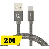 Swissten Datenkabel Textil USB / USB-C 2.0 M