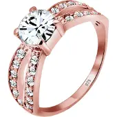 Elli Bague or rose / blanc