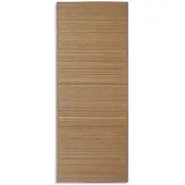 vidaXL Tapis en bambou marron à latte rectangulaire 80 x 200 cm