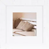 Henzo Bois flotté 20x20 Cadre blanc -