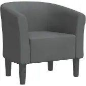 vidaXL Chaise cabriolet gris foncé tissu