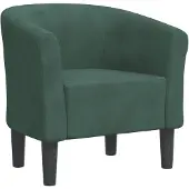 vidaXL Chaise cabriolet vert foncé velours