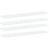 vidaXL Panneaux de bibliothèque 4 pcs blanc bois d’ingénierie