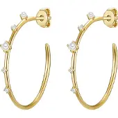 Glanzstücke Boucles d'oreilles or / argent / blanc perle
