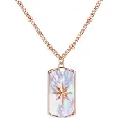 Valero Pearls Chaîne or rose / blanc perle