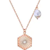 Valero Pearls Chaîne or rose / transparent / blanc perle