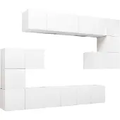 vidaXL 10 Piece TV Cabinet Set White Engineered Wood