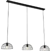 QAZQA Suspension industrielle noire 3 lumières - Hanze